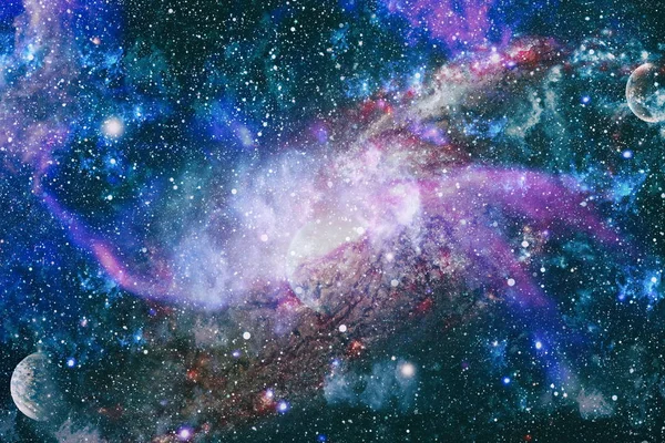 スターダストと星雲の空間 銀河の創造的な背景 Nasaによって提供されたこの画像の要素 — ストック写真