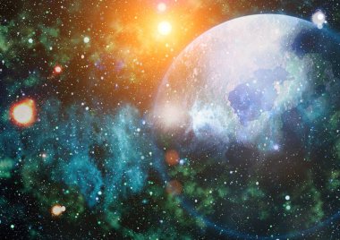 Yüksek çözünürlüklü yıldız alanı. Yıldızlı uzay arka plan dokusu. Renkli Yıldızlı Gece Gökyüzü Dış Uzay arkaplanı