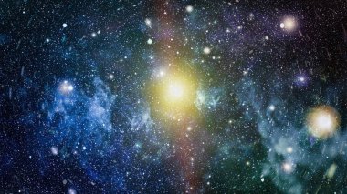 Uzayda bir yerde harika güzel bulutsu. Renkli alanı