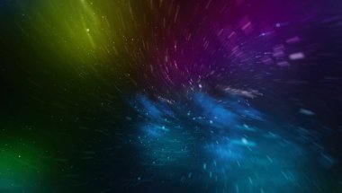 Uzayda bir yerde harika güzel bulutsu. Renkli alanı