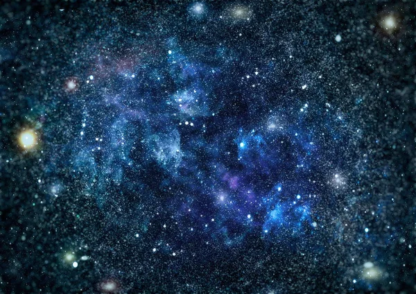 Milky way galaxy with stars and space . New large panoramic looking into deep space. Dark night sky full of stars. The nebula in outer space. Secrets of deep space. — Stock Photo, Image