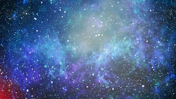 星と宇宙の天の川銀河。新しい大規模なパノラマに探して深宇宙。暗い夜満天の星空。宇宙の星雲です。深宇宙の秘密. — ストック写真