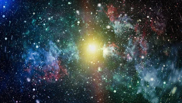 Galaxia Vía Láctea con estrellas y espacio. Nueva gran panorámica que mira al espacio profundo. Cielo nocturno oscuro lleno de estrellas. La nebulosa en el espacio exterior. Secretos del espacio profundo . — Foto de Stock