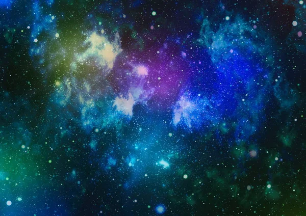 Panoramic looking into deep space. Dark night sky full of stars. The nebula in outer space. — Stock Photo, Image