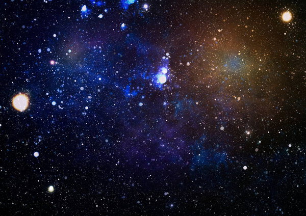 Awesome beautiful nebula somewhere in outer space. Colorful space