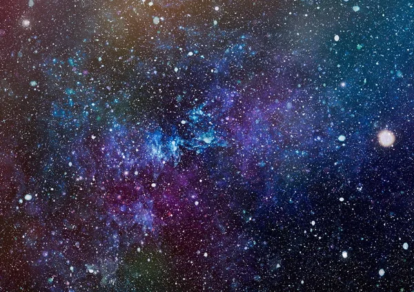 Incrível nebulosa bonita algures no espaço. Espaço colorido — Fotografia de Stock