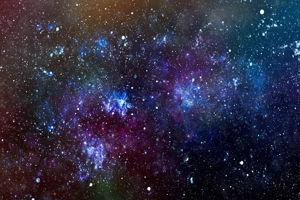 Niesamowite piękna Mgławica gdzieś w przestrzeni kosmicznej. Kolorowe miejsca — Zdjęcie stockowe