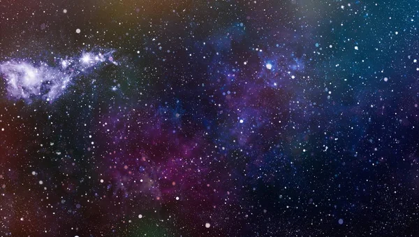 宇宙のどこかに素晴れらしい美しい星雲です。カラフルな空間 — ストック写真