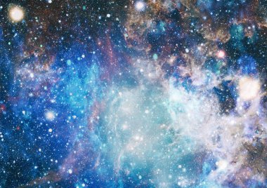 Nebula ve galaksiler uzayda. Gezegen ve Gökada - Bu görüntünün elementleri NASA tarafından desteklenmektedir