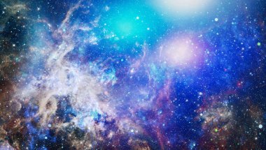 Nebula ve galaksiler uzayda. Gezegen ve Gökada - Bu görüntünün elementleri NASA tarafından desteklenmektedir