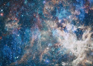 Uzaydaki gezegenler, yıldızlar ve galaksiler uzay keşiflerinin güzelliğini gösteriyor. NASA tarafından döşenmiş elementler .