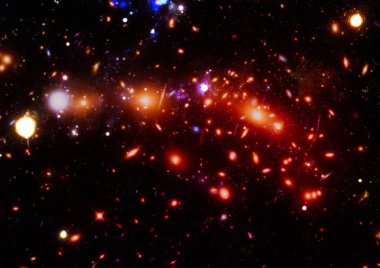 alan arka plan soyut. Gece gökyüzünde yıldızlar ve bulutsu. Nasa tarafından döşenmiş bu görüntü unsurları