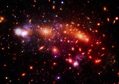 alan arka plan soyut. Gece gökyüzünde yıldızlar ve bulutsu. Nasa tarafından döşenmiş bu görüntü unsurları