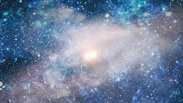 Nebula and galaxies in space.Planet and Galaxy - Elements of this Image Furnished by NASA