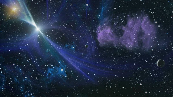 Nebulosa e galáxias no espaço.Planeta e Galáxia - Elementos desta imagem Mobiliados pela NASA — Fotografia de Stock