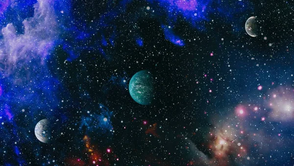 Πλανήτες, αστέρια και γαλαξίες στο διάστημα που δείχνουν την ομορφιά της διαστημικής εξερεύνησης. Στοιχεία που παρέχονται από τη NASA . — Φωτογραφία Αρχείου