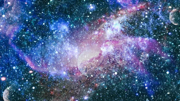 Pianeti, stelle e galassie nello spazio che mostrano la bellezza dell'esplorazione spaziale. Elementi forniti dalla NASA . — Foto Stock