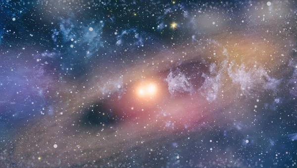 Αφηρημένο χώρο φόντο. Νυχτερινό ουρανό με αστέρια και Νεφέλωμα. Στοιχεία αυτής της εικόνας επιπλωμένα από τη Nasa — Φωτογραφία Αρχείου
