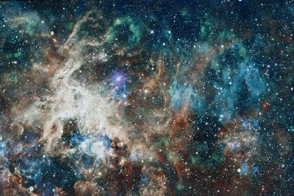 抽象空间背景。夜空与星星和星云。Nasa 提供的这张图片的元素 — 图库照片