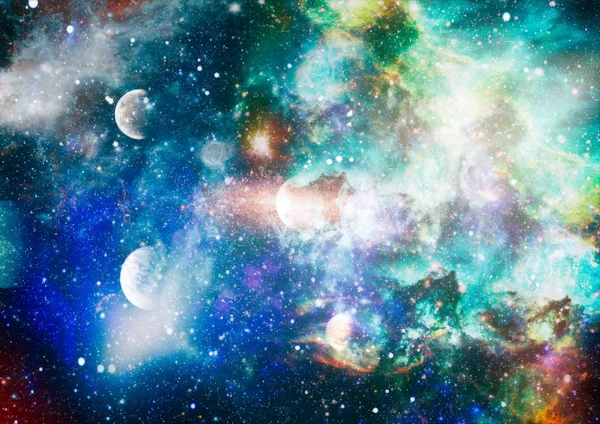 Fondo de espacio abstracto. Cielo nocturno con estrellas y nebulosa. Elementos de esta imagen proporcionados por la NASA —  Fotos de Stock