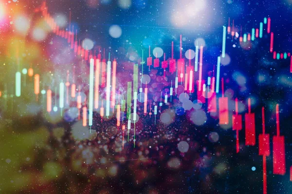 Analysera i Forex, råvaror, aktier, räntebärande och Emerging Markets: diagram och sammanfattande information — Stockfoto