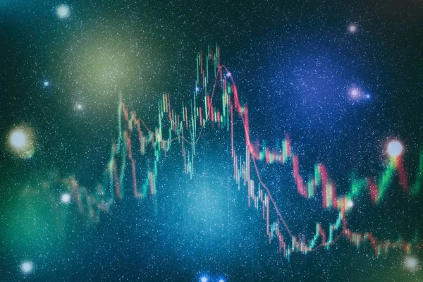 Gráfico de negocio fondo: Contabilidad de negocio de análisis en hojas de información. Empresario mano trabajando en el análisis de gráficos de inversión para el mercado del oro, mercado de divisas y el mercado de comercio . —  Fotos de Stock