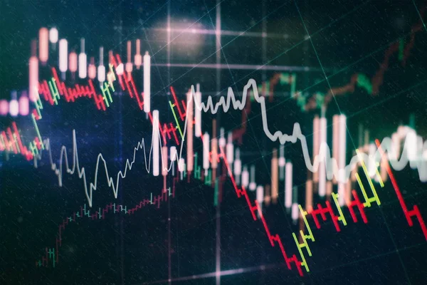 Latar belakang grafik bisnis: Analisis akuntansi bisnis pada lembar info. Pengusaha tangan bekerja pada menganalisis grafik investasi untuk pasar emas, pasar Forex dan pasar perdagangan . — Stok Foto