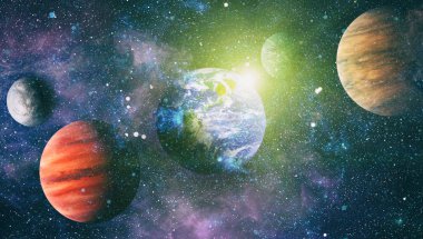 alan birçok ışık yılı uzakta dünya. Nasa tarafından döşenmiş bu görüntü unsurları