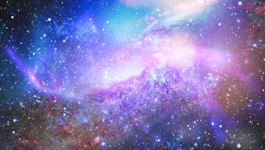 Galaxies, nebulas and stars in universe, clouds of mist on bright colorful backgrounds. Elements of this image furnished by NASA clipart