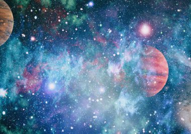 Galaksinin, koyu arka plan yıldızları ile atmosfer güzel yer. Derin uzay sanat. Galaksiler, nebulanın ve evren yıldızlarda. Nasa tarafından döşenmiş bu görüntü unsurları