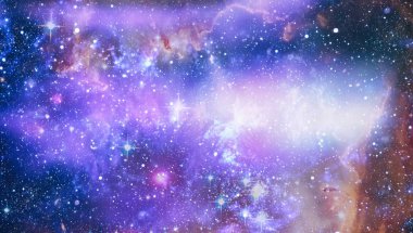 Renkli derin uzay. Evren kavramı arka plan. Nasa tarafından döşenmiş bu görüntü unsurları