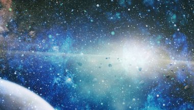 Galaksinin, koyu arka plan yıldızları ile atmosfer güzel yer. Derin uzay sanat. Galaksiler, nebulanın ve evren yıldızlarda. Nasa tarafından döşenmiş bu görüntü unsurları