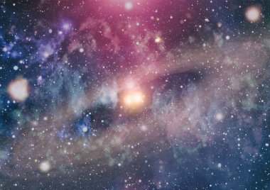 Renkli derin uzay. Evren kavramı arka plan. Nasa tarafından döşenmiş bu görüntü unsurları