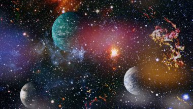 Galaksinin, koyu arka plan yıldızları ile atmosfer güzel yer. Derin uzay sanat. Galaksiler, nebulanın ve evren yıldızlarda. Nasa tarafından döşenmiş bu görüntü unsurları