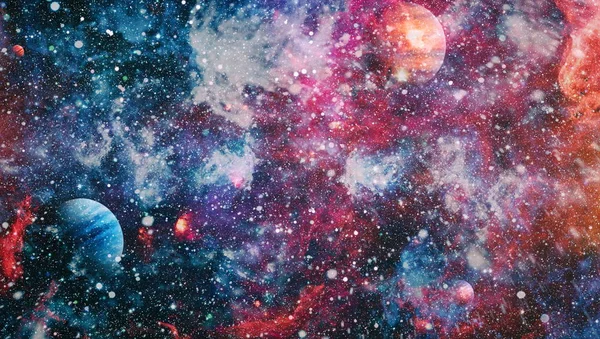 色彩缤纷的深邃空间。宇宙概念背景。由 Nasa 提供的这幅图像的元素 — 图库照片