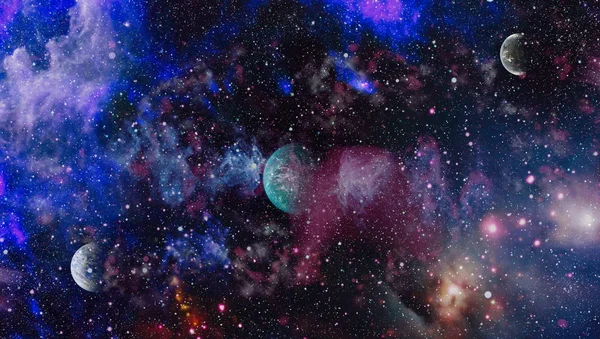 Heller Sternennebel. entfernte Galaxie. Abstraktes Bild. Elemente dieses Bildes von der nasa. — Stockfoto