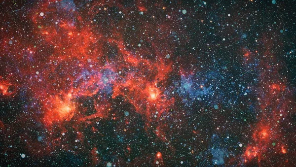 Bello spazio della galassia, atmosfera con stelle sullo sfondo scuro. Arte dello spazio profondo. Galassie, nebulose e stelle nell'universo. Elementi di questa immagine forniti dalla NASA — Foto Stock