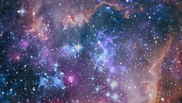 Ljusa stjärnor nebulosa. Avlägsen galax. Abstrakt bild. Delar av denna bild från Nasa. — Stockfoto