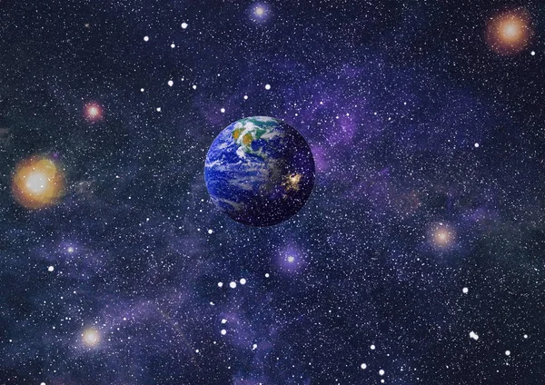 Utrymme många ljusår långt från jorden. Delar av denna bild från Nasa — Stockfoto