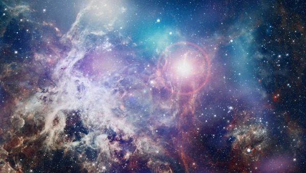 Bello spazio della galassia, atmosfera con stelle sullo sfondo scuro. Arte dello spazio profondo. Galassie, nebulose e stelle nell'universo. Elementi di questa immagine forniti dalla NASA — Foto Stock