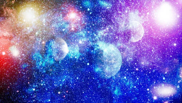 Renkli derin uzay. Evren kavramı arka plan. Nasa tarafından döşenmiş bu görüntü unsurları — Stok fotoğraf