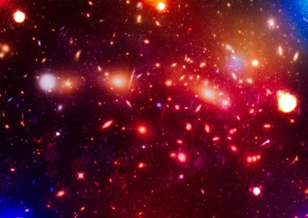 Galaxer, nebulosor och stjärnor i universum, moln av dimma på ljusa färgglada bakgrunder. Delar av denna bild från Nasa — Stockfoto