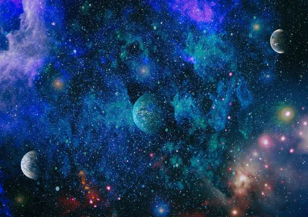 Alan birçok ışık yılı uzakta dünya. Nasa tarafından döşenmiş bu görüntü unsurları — Stok fotoğraf
