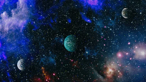 Un espace profond coloré. Concept d'univers arrière-plan. Éléments de cette image fournis par la NASA — Photo