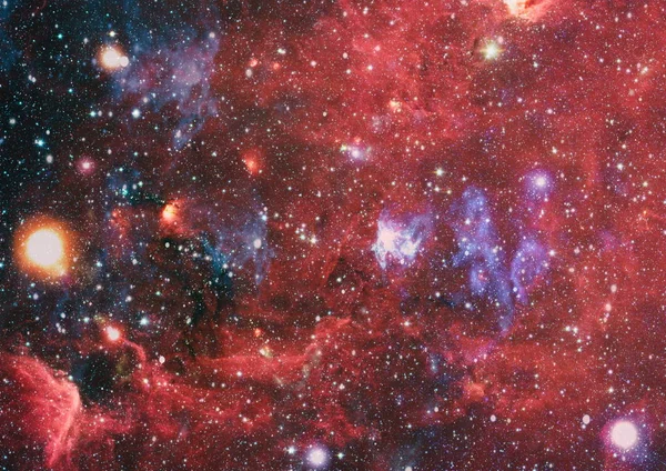 Bello spazio della galassia, atmosfera con stelle sullo sfondo scuro. Arte dello spazio profondo. Galassie, nebulose e stelle nell'universo. Elementi di questa immagine forniti dalla NASA — Foto Stock