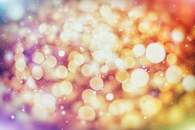 Renk Festivali 'nin arka planında doğal bokeh ve parlak altın ışıklarla sihirli arka plan. Klasik Sihirli arkaplan