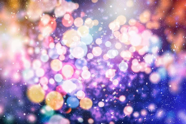 Bokeh Mit Mehreren Farben Festliche Lichter Bokeh Hintergrund Defokussierte Bokeh — Stockfoto