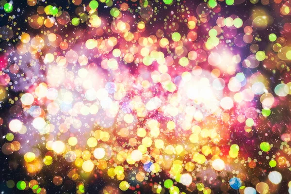 Magic Background Color Festive Background Natural Bokeh Bright Golden Lights — Stock Photo, Image