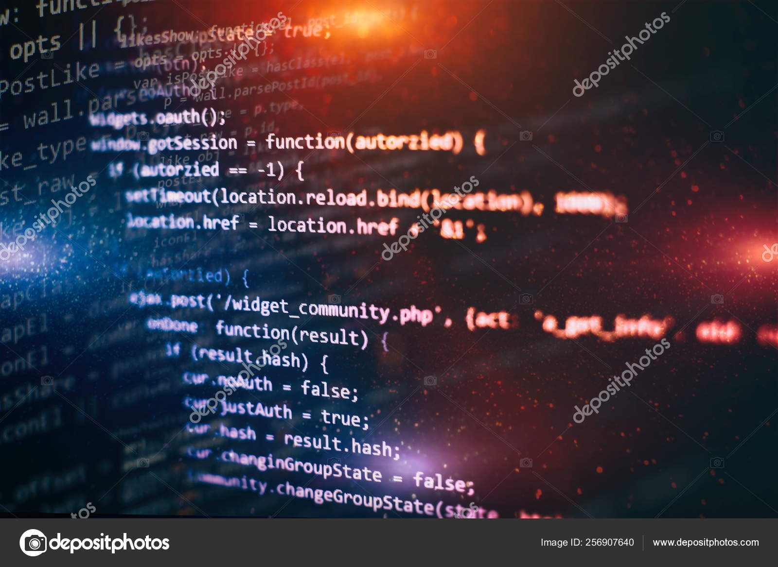 Desktop Source Code And Technology Background, Developer Or