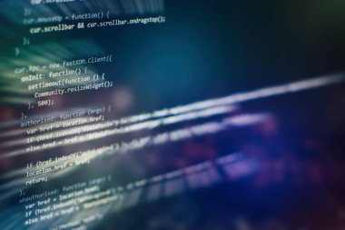 Büyük veri depolama ve bulut bilgi işlem temsili. Programlama kodu .